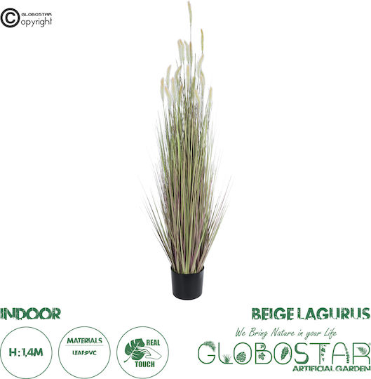 Planta decorativă artificială Globostar Grădină Bej Lagurus 21102 Bej Lagurus H140cm