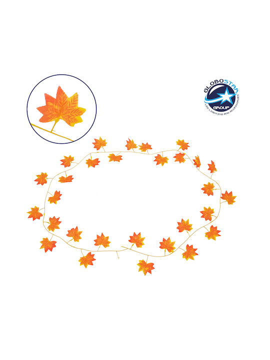 Decorative Garland Maple Orange 220cm GloboStar