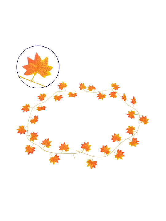 Decorative Garland Maple Orange 220cm GloboStar