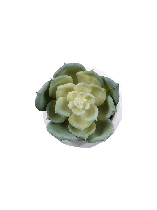 Изкуствена градинска сукулента Echeveria 20980 от Globostar - декоративна растителност, сукулента Echeveria с височина 7.5 см