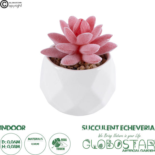 Globostar Изкуствена Градинска Сукулентна Седеверия 20981 Декоративно Растение Сукулентна Седеверия H8cm