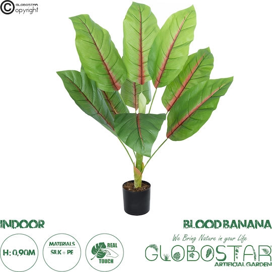Globostar? Artificial Garden Blood Banana 20944 Decorative Plant Blood Banana H90cm
