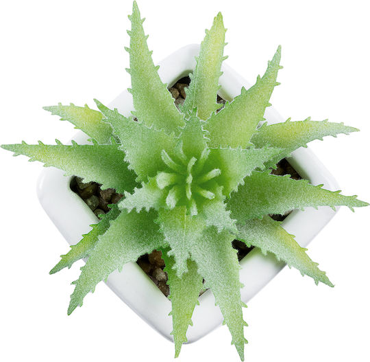 Globostar Artificial Garden Succulent Aloe Lotus 20976 Decorative Plant Succulent Aloe Lotus H8cm