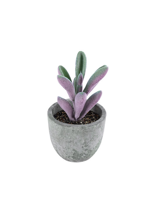 Artificial Plant in Small Pot Succulent Crassula Green 11cm GloboStar