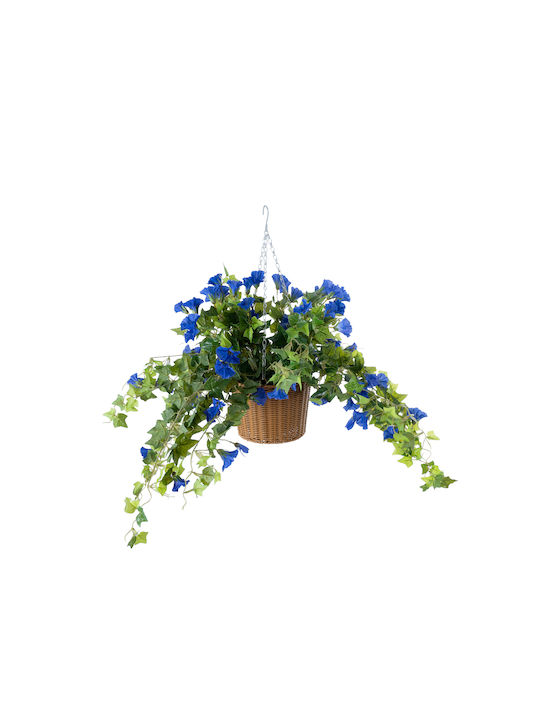 Globostar Artificial Garden Morning Glory Hanging Plant 20636 Artificial Hanging Decorative Plant Orchid Y55cm