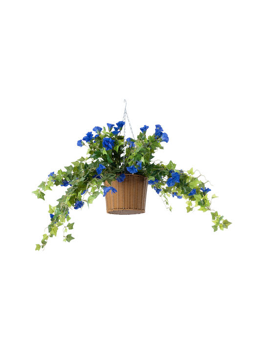 Globostar Artificial Garden Morning Glory Hanging Plant 20636 Artificial Hanging Decorative Plant Orchid Y55cm