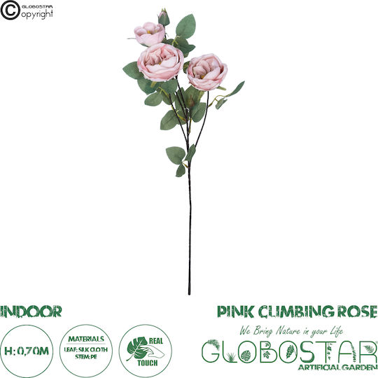 Dekorative künstliche Blume Rose Rosa 70cm GloboStar