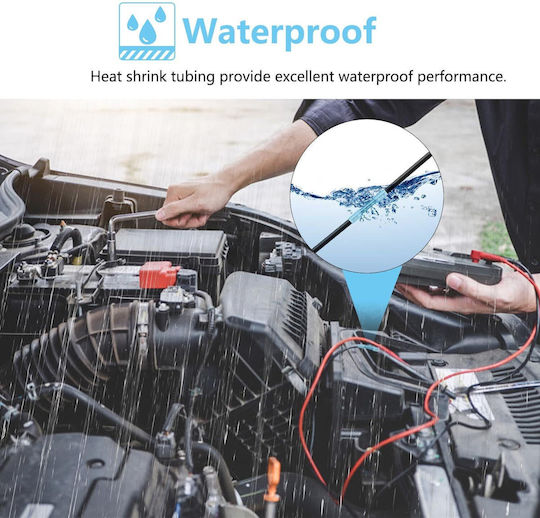 Set 280 Conectori Termocontractabili 3:1 cu Adeziv – Izolați Impermeabili din Cupru Pur Stagnat – Awg 22-16 Awg 16-14 Awg 12-10 pentru Automotive Marine Electrice