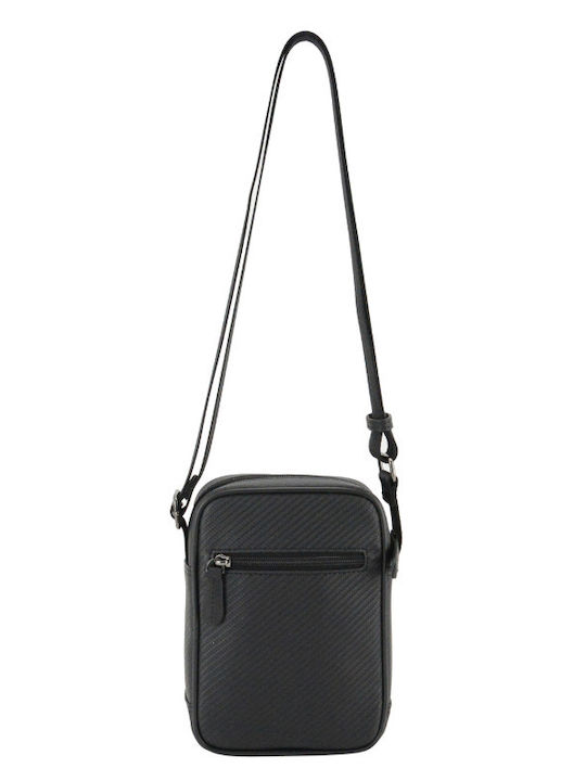 Herren Schulter / Crossbody Tasche Schwarz
