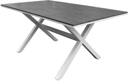 Garden & Outdoor Furniture Sets Dining Room Set 7 Pieces White/Gray