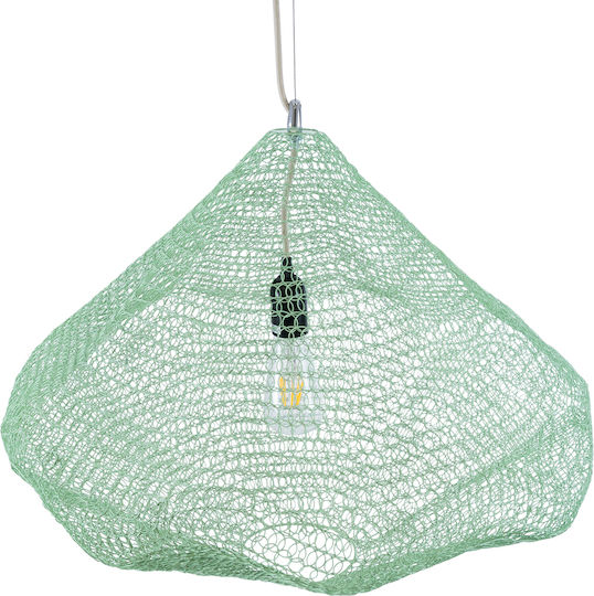 GloboStar Kentucky Ceiling Light Green Grid with E27 Socket 60x50x50cm