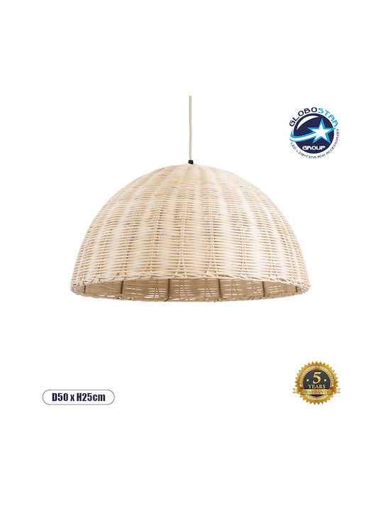 GloboStar Montana Deckenleuchte Beiges Boho Raster mit Lampenbirnensockel E27 50x25x25cm