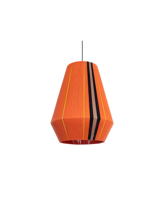 GloboStar Habana Pendant Light Orange Boho Grid with Socket E27 50x52x60cm