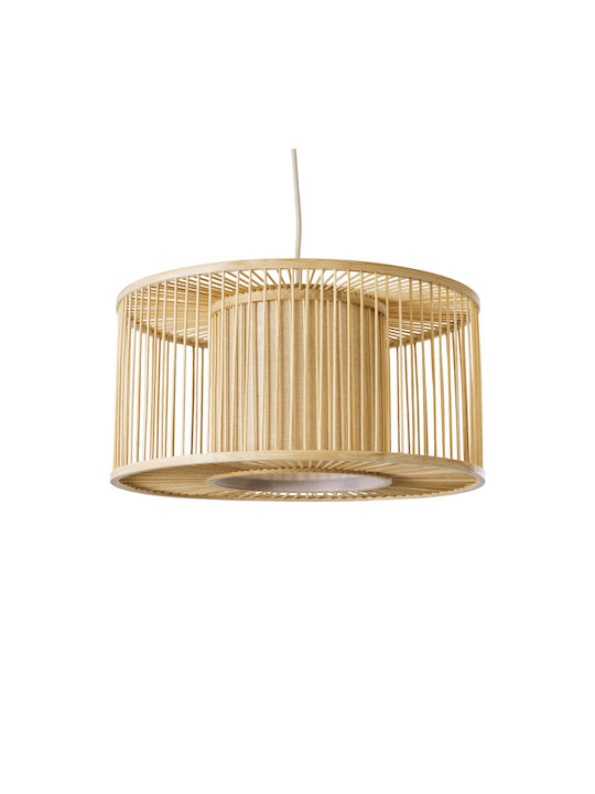 GloboStar Hibiscus Hanging Ceiling Light Beige Boho Grid with E27 Socket 40x20x20cm