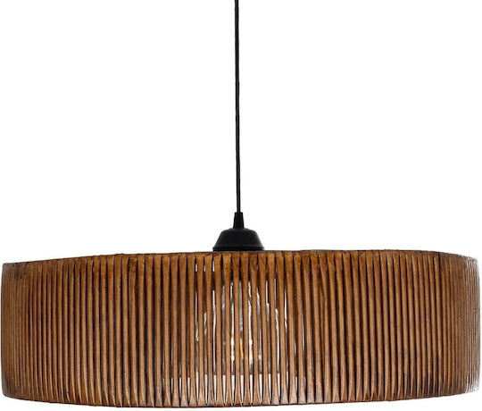 GloboStar Rattan Pendant Light Brown Boho with Socket E27 55x55x90cm