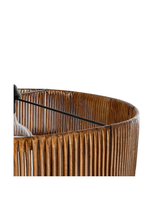 GloboStar Rattan Pendant Light Brown Boho with Socket E27 55x55x90cm