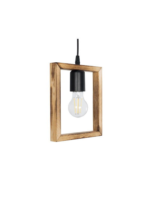 GloboStar Edison Pendant Light Beige with Socket E27 18.5x18.5x66cm