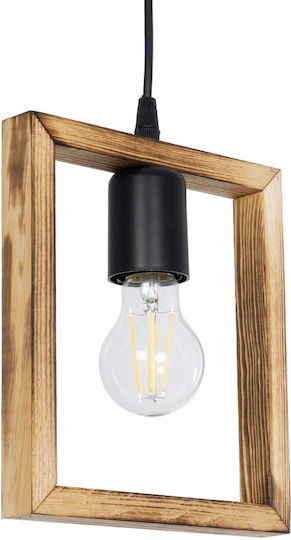 GloboStar Edison Pendant Light Beige with Socket E27 18.5x18.5x66cm