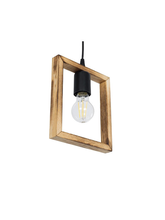 GloboStar Edison Pendant Light Beige with Socket E27 18.5x18.5x66cm