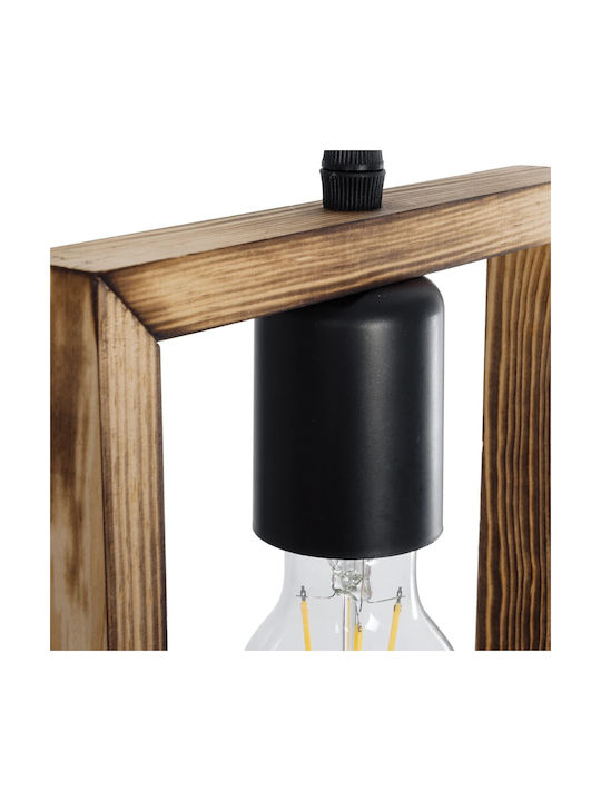 GloboStar Edison Pendant Light Beige with Socket E27 18.5x18.5x66cm