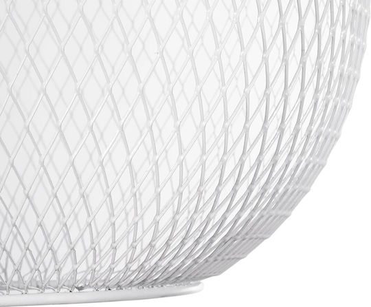 GloboStar Wire Hängelampe Weiß Raster mit Fassung E27 29x29x90cm.