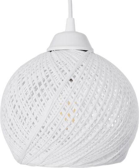 GloboStar Yasam Pendant Light White Boho with Rope for Socket E27 55x25x80cm