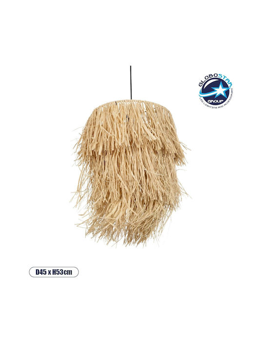 GloboStar Weg Hängelampe Beige Boho mit Fassung E27 30x30x90cm.
