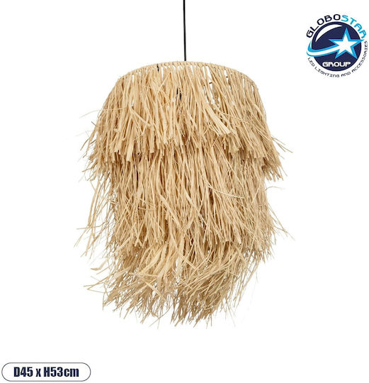 GloboStar Weg Pendant Light Beige Boho with Socket E27 30x30x90cm