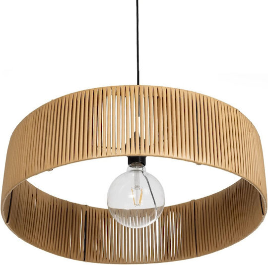 GloboStar Rattan Lustră Bej Boem cu Dulie E27 55x55x90cm.