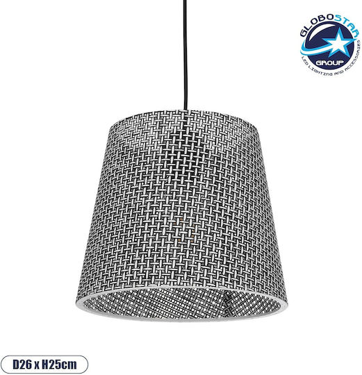 GloboStar Coney Lustră Gri cu Dulie E27 26x26x93cm.