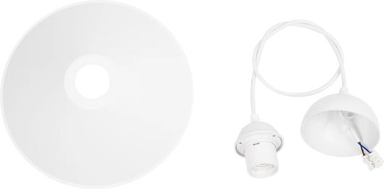 GloboStar Fonte Висящо Осветително Тяло Бял Камбанка 25x25x90см.