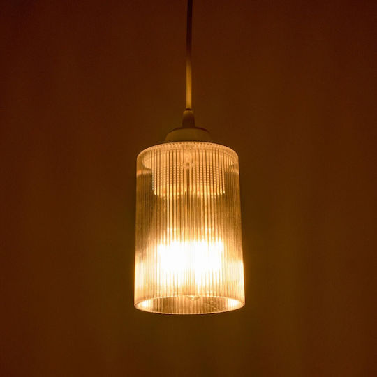 GloboStar Torus Pendant Light White Bell with Socket E27 10x10x77cm