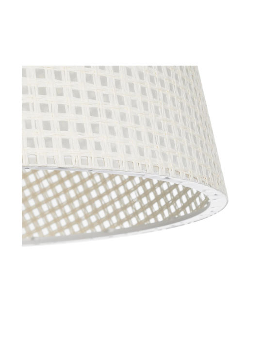 GloboStar Coney Pendant Light Beige with Socket E27 26x26x93cm