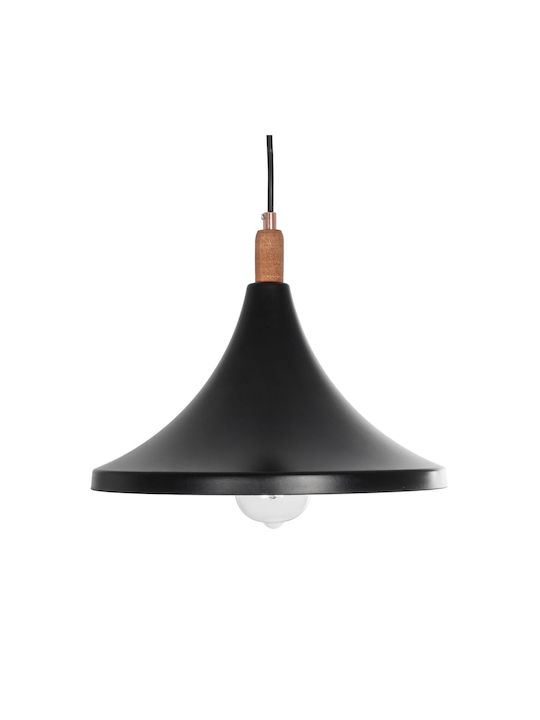 GloboStar Belfry Hängelampe Schwarz Glocke mit Fassung E27 29.5x29.5x90cm.