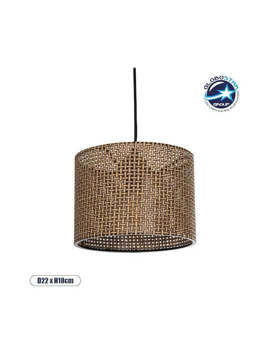 GloboStar Clairie Pendant Light Brown with Socket E27 22x22x93cm