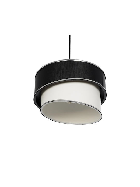 GloboStar Sonia Pendant Ceiling Light White/Black with E27 Socket 30x30x24cm