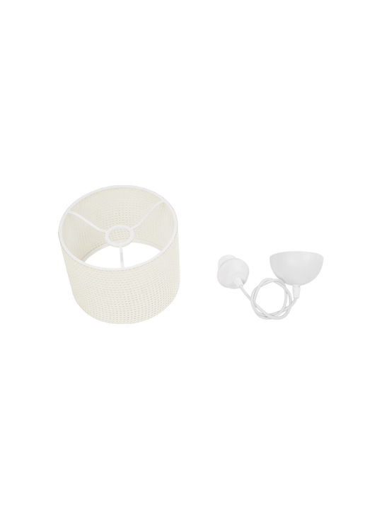 GloboStar Clairie Pendant Light White with Socket E27 22x22x93cm
