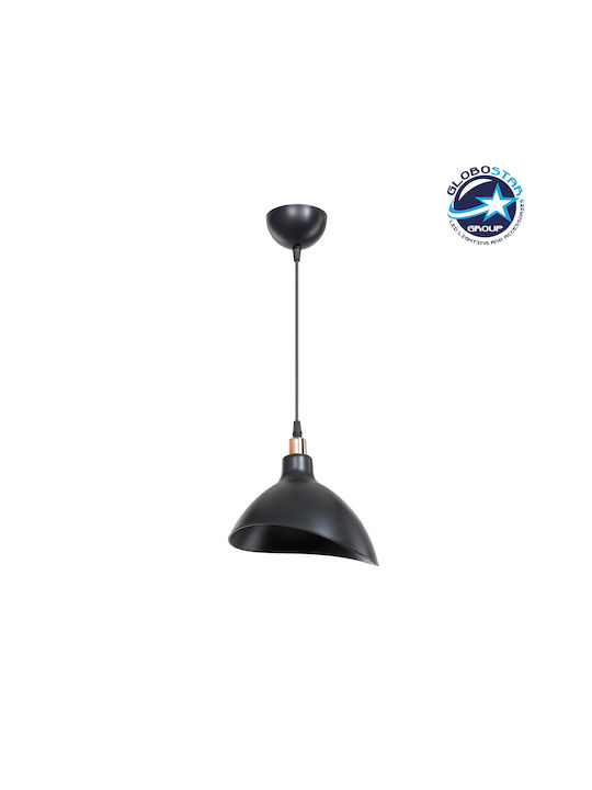 GloboStar Rive Pendant Light Black Bell with Socket E27 22x22x83cm
