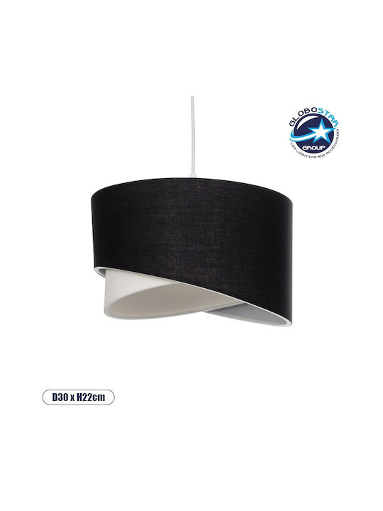 GloboStar Lili Κρεμαστό Φωτιστικό Μαύρο με Ντουί E27 38x38x95εκ.