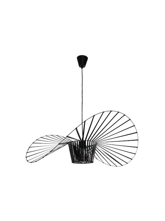 GloboStar Widow Pendant Light Black Grid with Socket E27 80x80x30cm