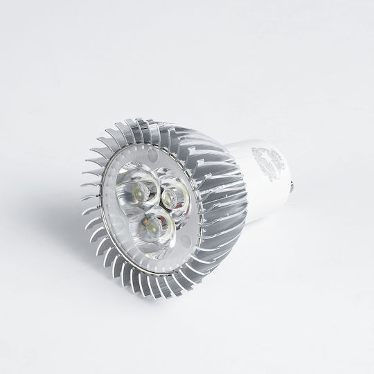 GloboStar LED Bulb 3W For GU10 Socket And MR16 Shape Red 250 Lumen Dimmable