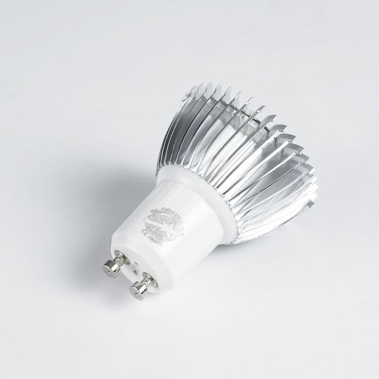 GloboStar LED Bulb 3W For GU10 Socket And MR16 Shape Red 250 Lumen Dimmable