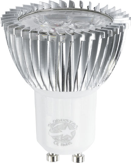 GloboStar LED Bulb 3W 160mm for GU10 Socket and MR16 Shape Warm White 260lm