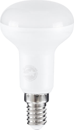 GloboStar Bec LED 8W 89mm pentru Soclu E14 și Formă R50 Alb cald 752lm