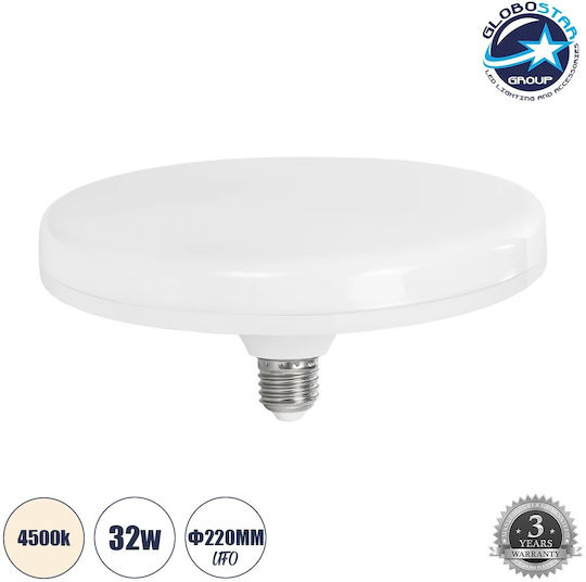 GloboStar LED-Lampe 32W 80mm für Fassung E27 Naturweiß 3104lm
