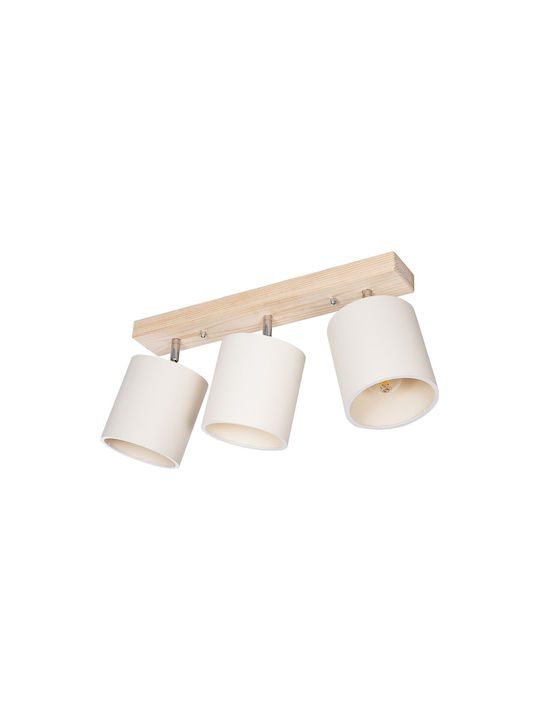 GloboStar Triple Spot with Socket E27 in Beige Color