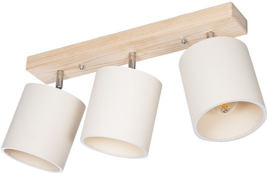 GloboStar Dreifach Spot mit Fassung E27 in Beige Farbe