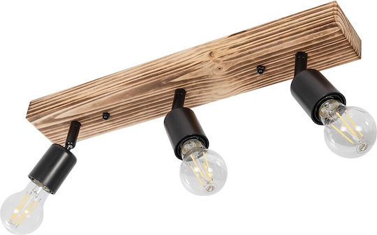 GloboStar Triplu Spot cu Soclu E27 în Culoare Negru