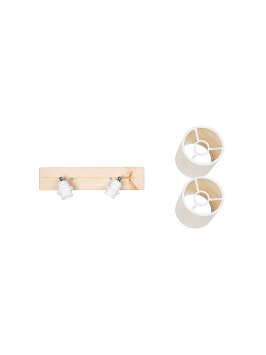 GloboStar Double Spot with Socket E27 in White Color