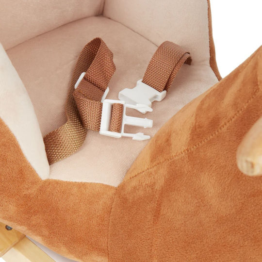Bieco Fabric Rocking Toy Horse for 9+ months with Max Load Capacity 26kg Brown